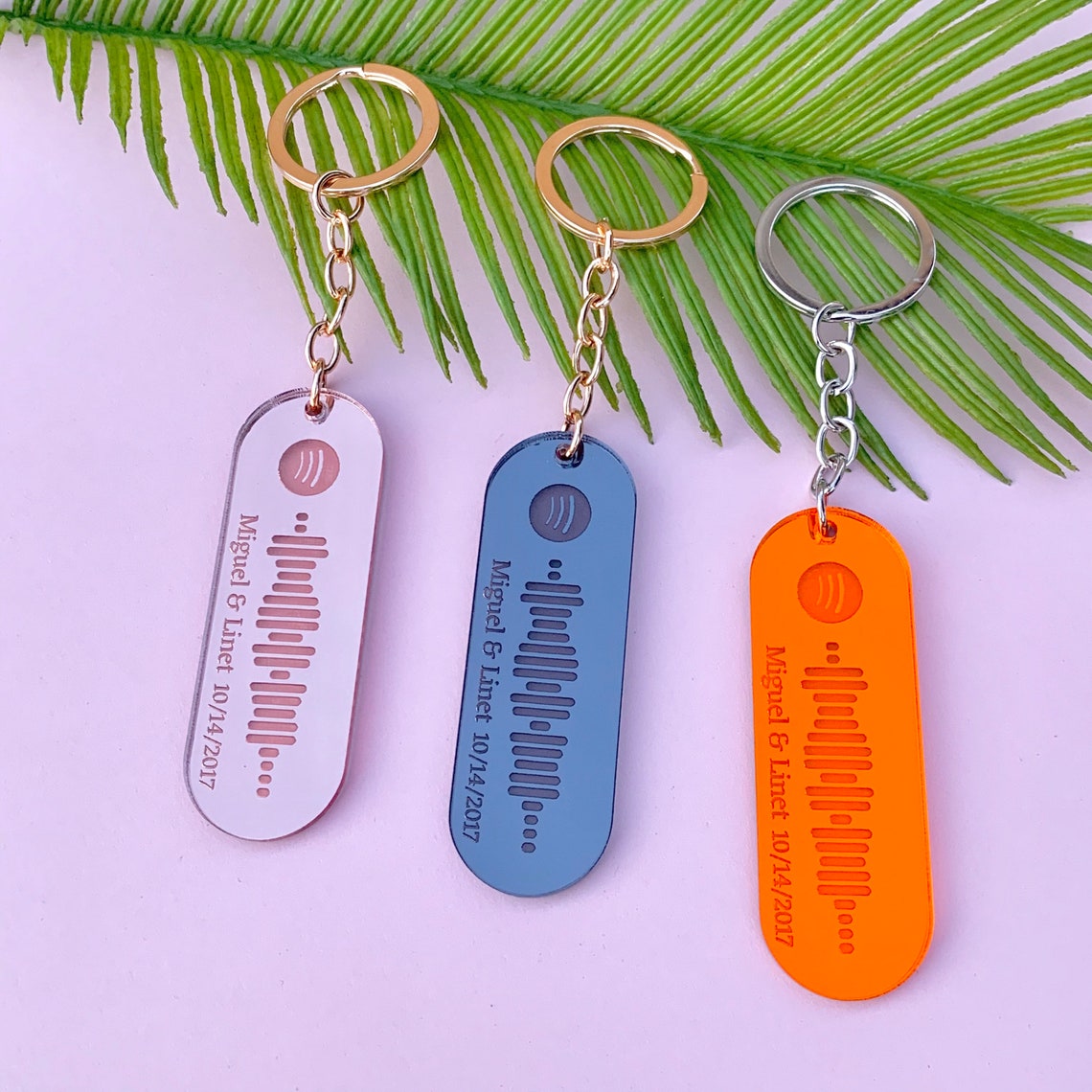 2 Personalized Spotify Code Keychain Laser Engraved | Etsy