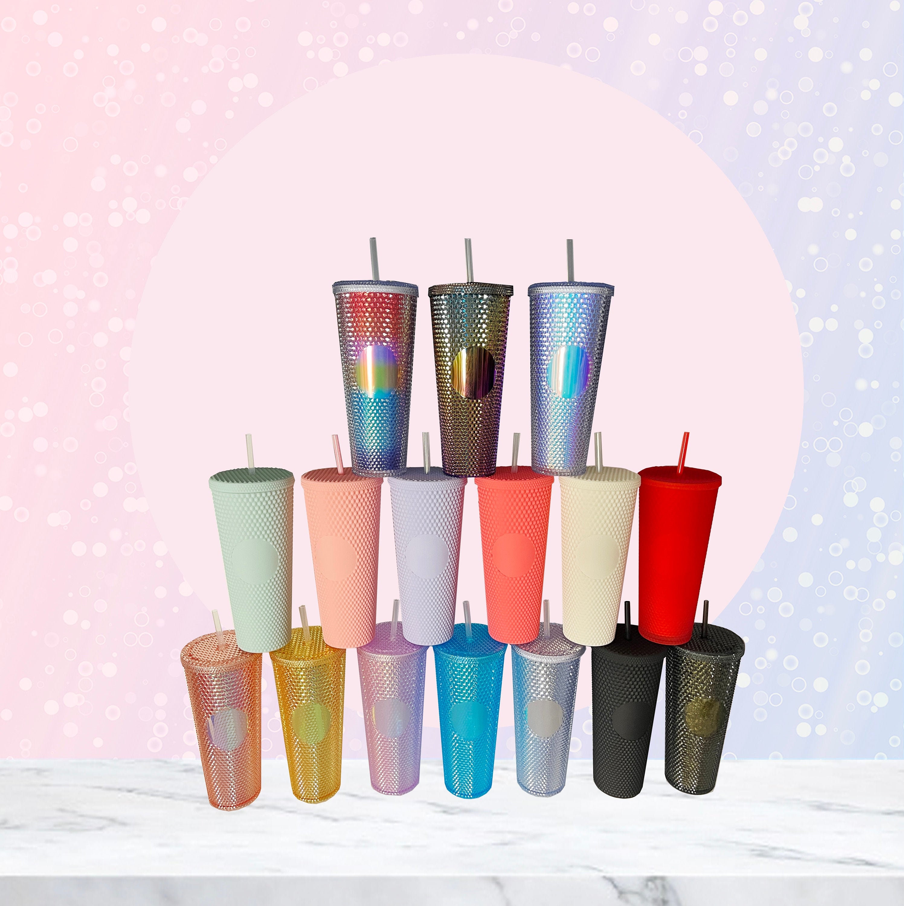 Studded Tumbler Blanks. 16 Colors Double Wall Acrylic Etsy