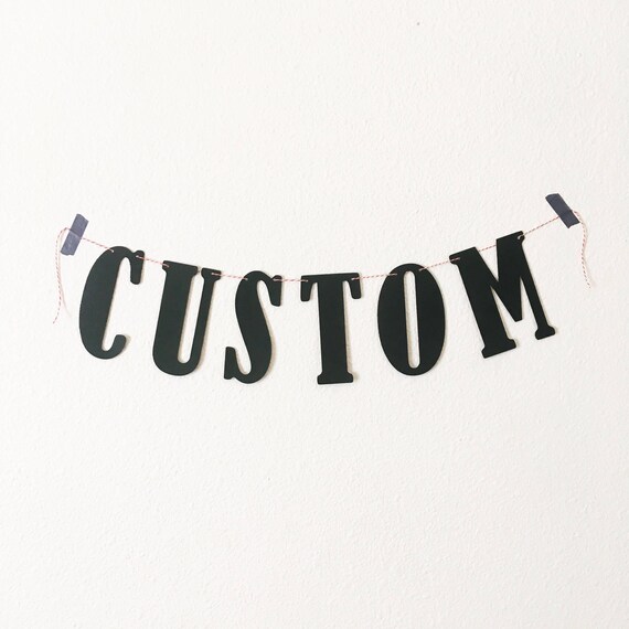 Custom Banner Black Banner Bachelorette Party Baby Shower Etsy