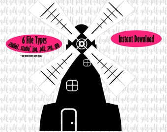 Windmill Svg / Farm Life  / Svg Designs / Windmill Svg / Digital Files / Svg / Jpg / Png