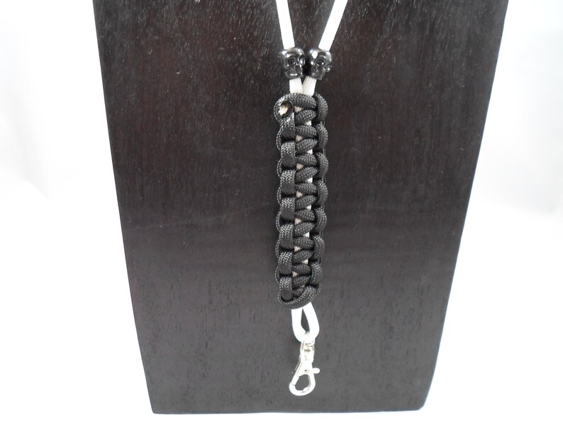 ID Keychain Lanyard with skull beads 4