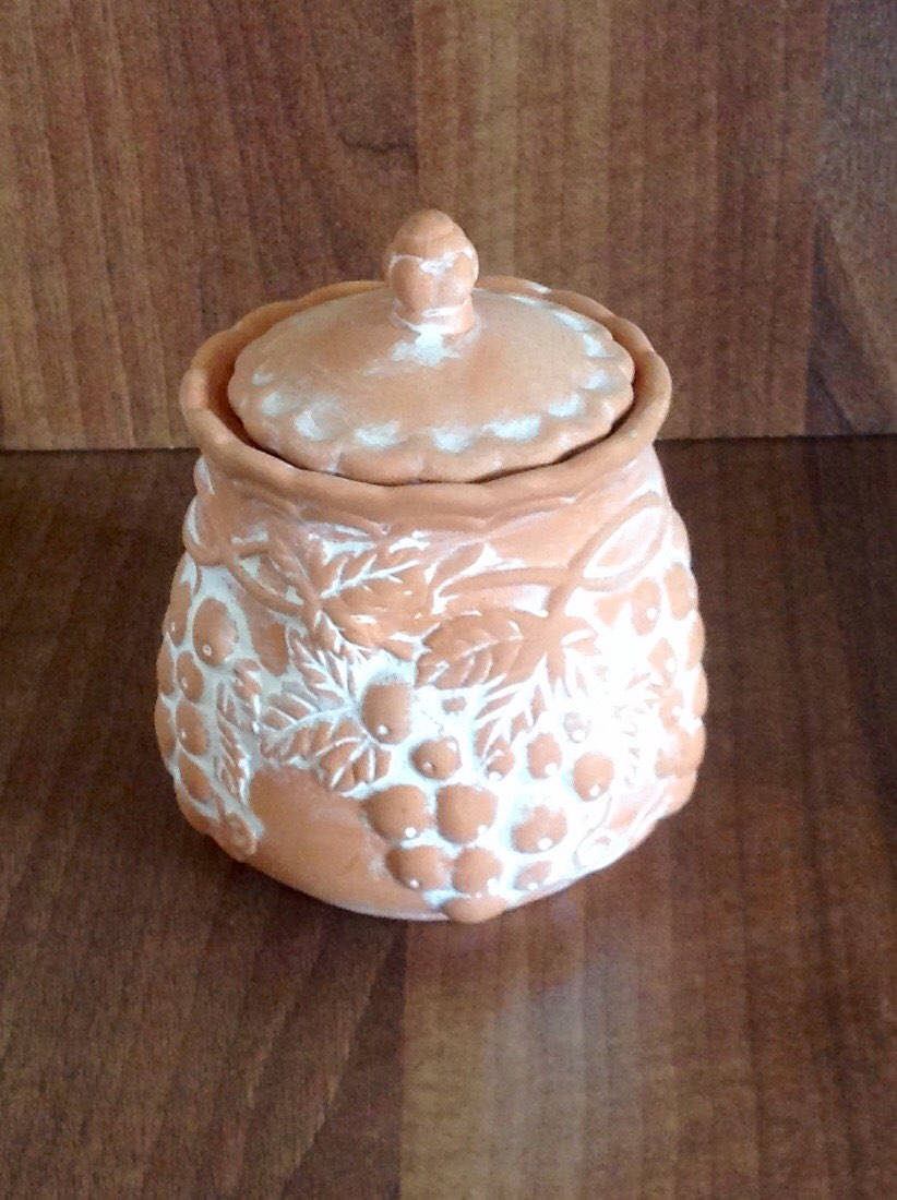Pot de Rangement Terre Cuite avec Couvercle