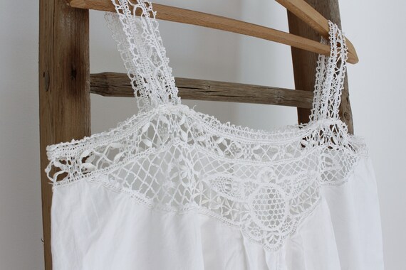 French antique lace nightgown / lace dress