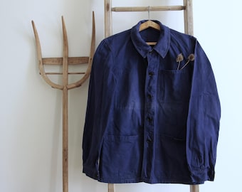 French vintage blue workwear jacket