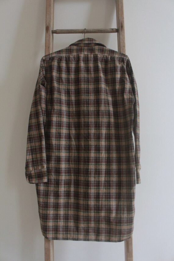 French vintage size 37 long checkered shirt / vin… - image 2
