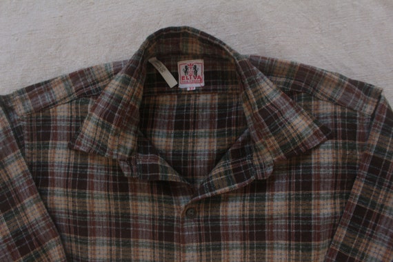 French vintage size 37 long checkered shirt / vin… - image 4