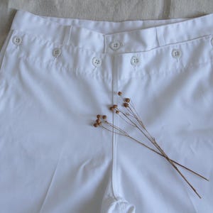 Vintage Franse witte marine nationale matrozenbroek / Frans leger