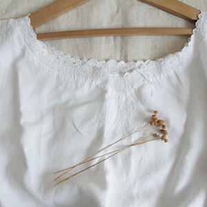 French antique linen nightgown / nightdress