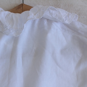 Antique French white cotton blouse / white lace top / Antique French Edwardian cotton blouse zdjęcie 10