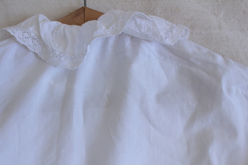 Antique French white cotton blouse / white lace top / Antique French Edwardian cotton blouse zdjęcie 10
