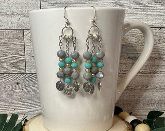 Beaded Chandelier Earrings / chandelier earrings / chandelier dangles / beaded dangles / dangles / beaded earrings / hypoallergenic