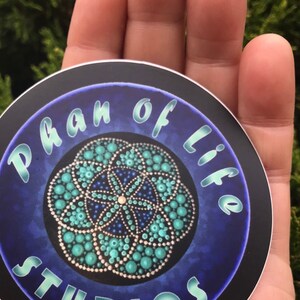 3” Phan Of Life Vinyl Mandala Sticker/Water Bottle Sticker/Loving Life/Sticker for Her/Bumper Sticks/Mandala Decor/Mandala Lovers Gift/Arte