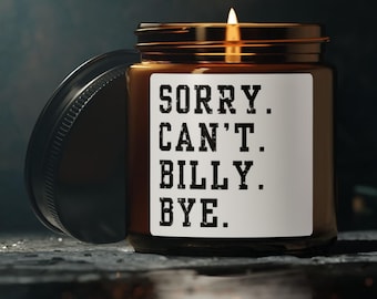 Billy Strings | Funny Candles | Gift for Music Lovers & Musicians | Housewarming New Home Birthday Gift | Scented Candle | Bluegrass Merch
