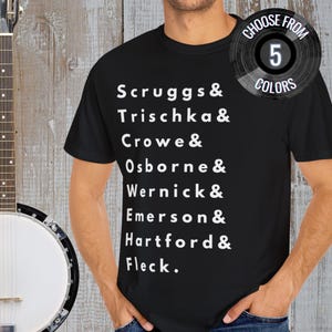 Banjo Shirt for Him, Bluegrass Shirt, Earl Scruggs Tee, Comfort Colors Shirt, Banjo T-Shirt, Unisex Banjo Graphic Tee, Bluegrass Gift Ideas