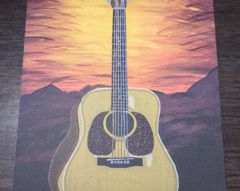 BMFS inspired- 4”x5.5” Martin Guitar Magnet