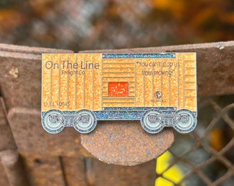 Billy Things Train Fest- On The Line Freight Co. Billy Strings Fan Art Glitter Enamel Pin Limited Edition 66 BMFS Double Posted Numbered