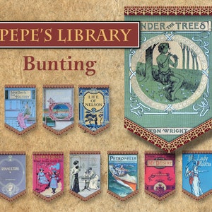 Vintage book Bunting / printable bunting / vintage bunting / instant download / craft bunting / party bunting / kit diy / literary party