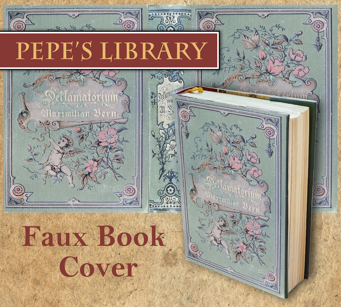 Printable Vintage Book Covers / Antique Decor / Vintage Book Cover