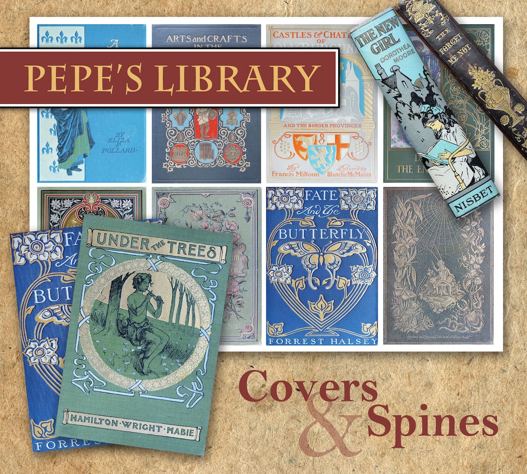 Printable Vintage Book Covers / Printable Bookmarks / Book Crafts / Junk Journalling / Digital ...