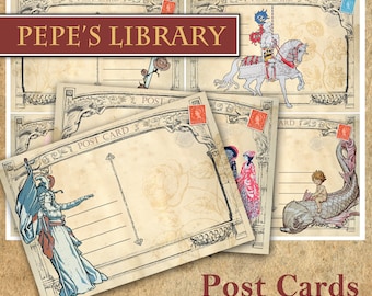 Printable Vintage Postcards Ephemera for Junk Journaling (Digital Download)