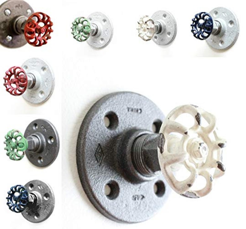 Industrial Pipe Towel Bar, Steampunk Black Pipe Towel Hook, Industrial