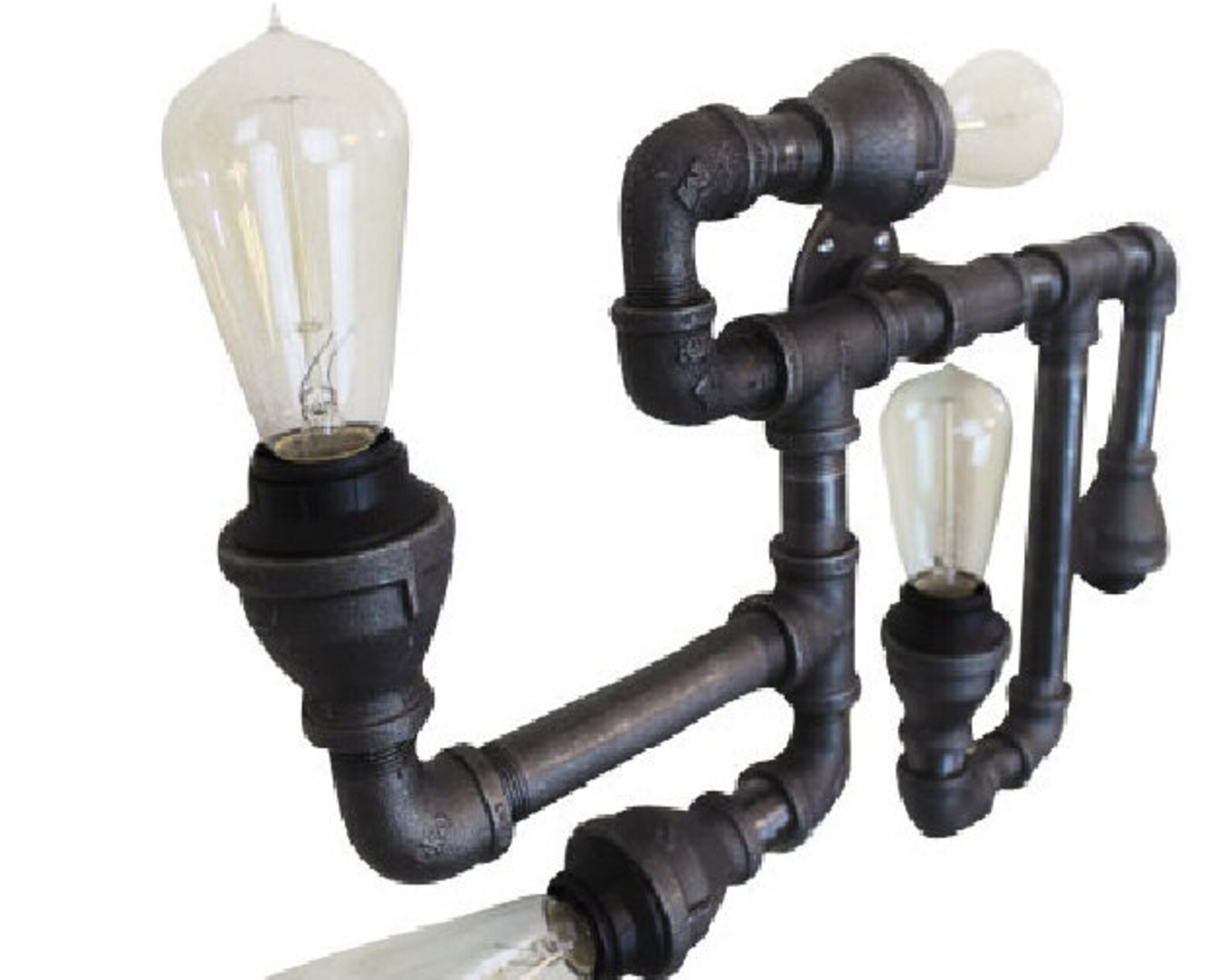 Industrial Pipe Lighting Fixture Farmhouse Ceiling Etsy