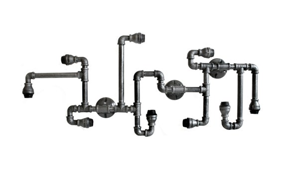 Black on sale pipe chandelier