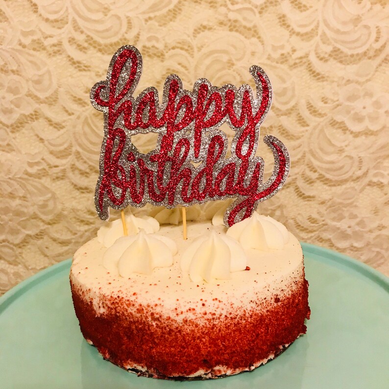 Happy Birthday Cake Topper Etsy