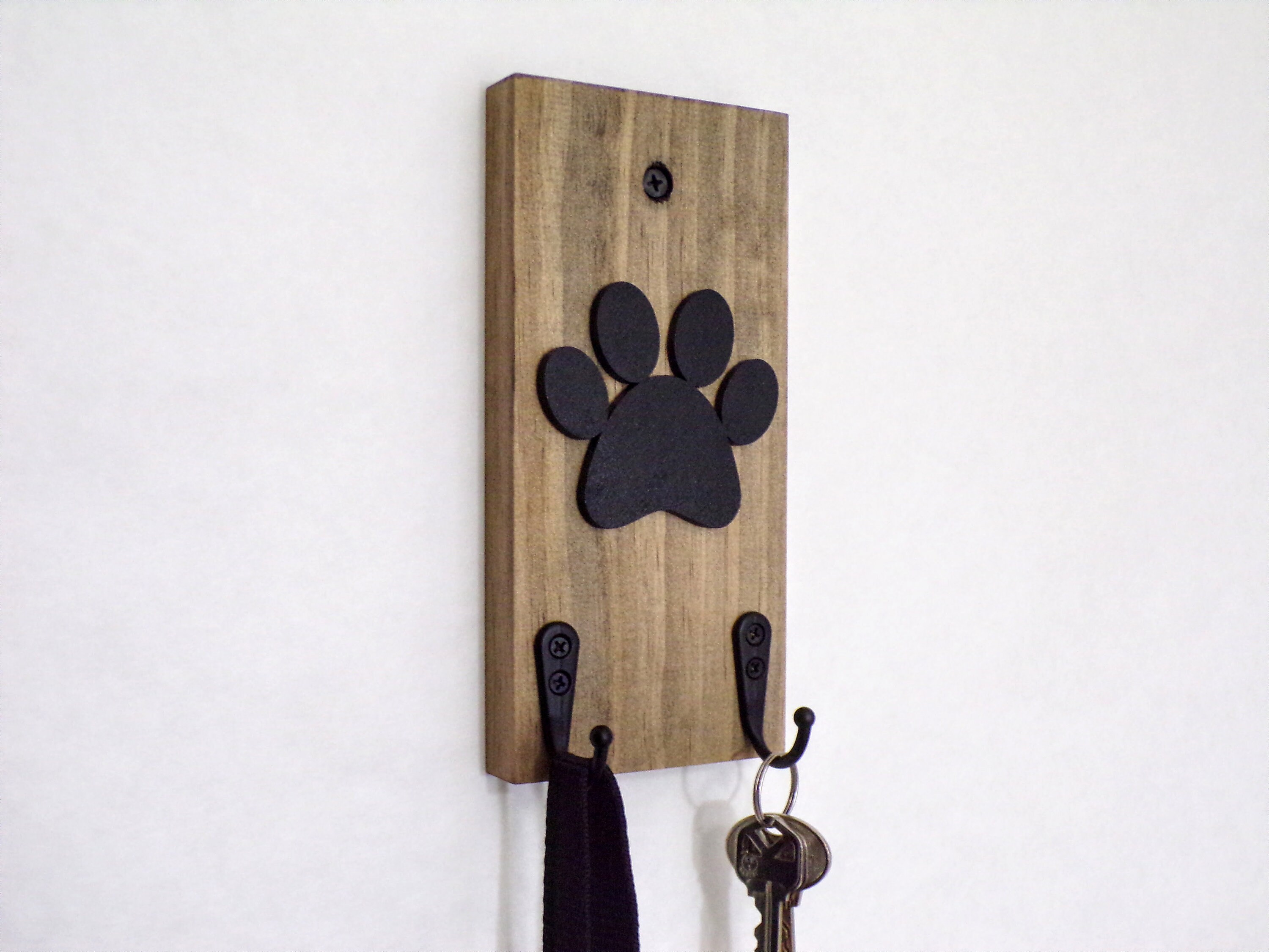 Small Dog Leash Holder For Wall Leash Hanger Puppy Gift Etsy