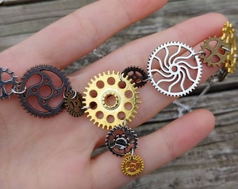 Steampunk Gear Necklaces for Women, Gear Necklace, Steampunk Necklace Men, Steampunk Cosplay, Steampunk Jewelry Necklace, Steampunk Costume