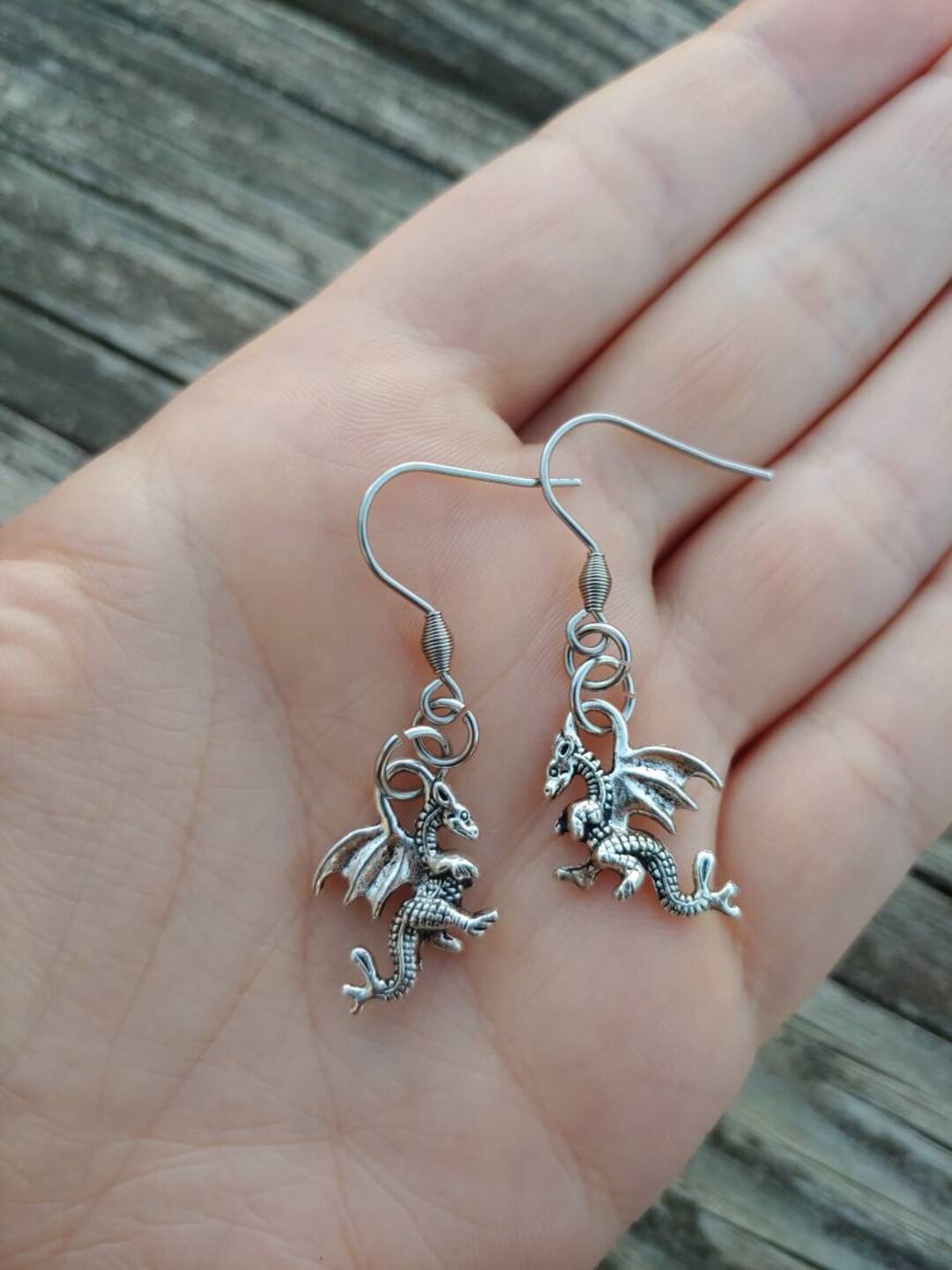 Dragon dangle earrings deals