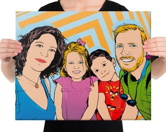 Pop Art Family Portrait on Canvas!