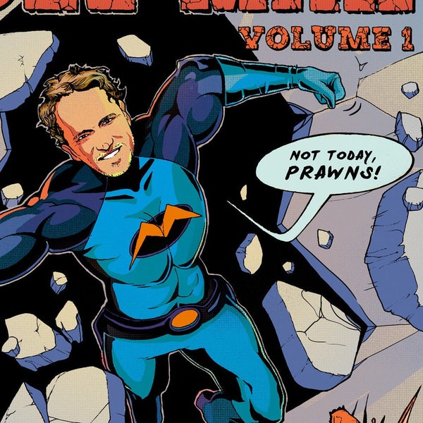 Custom Superhero Portrait | Personalized Comic Book Cover | Superhero birthday gift | Funny Boyfriend Gift