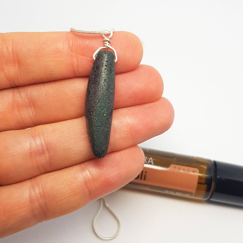 Essential Oils Diffuser Jewellery Australian Andamooka Matrix Opal Aromatherapy Pendant 408