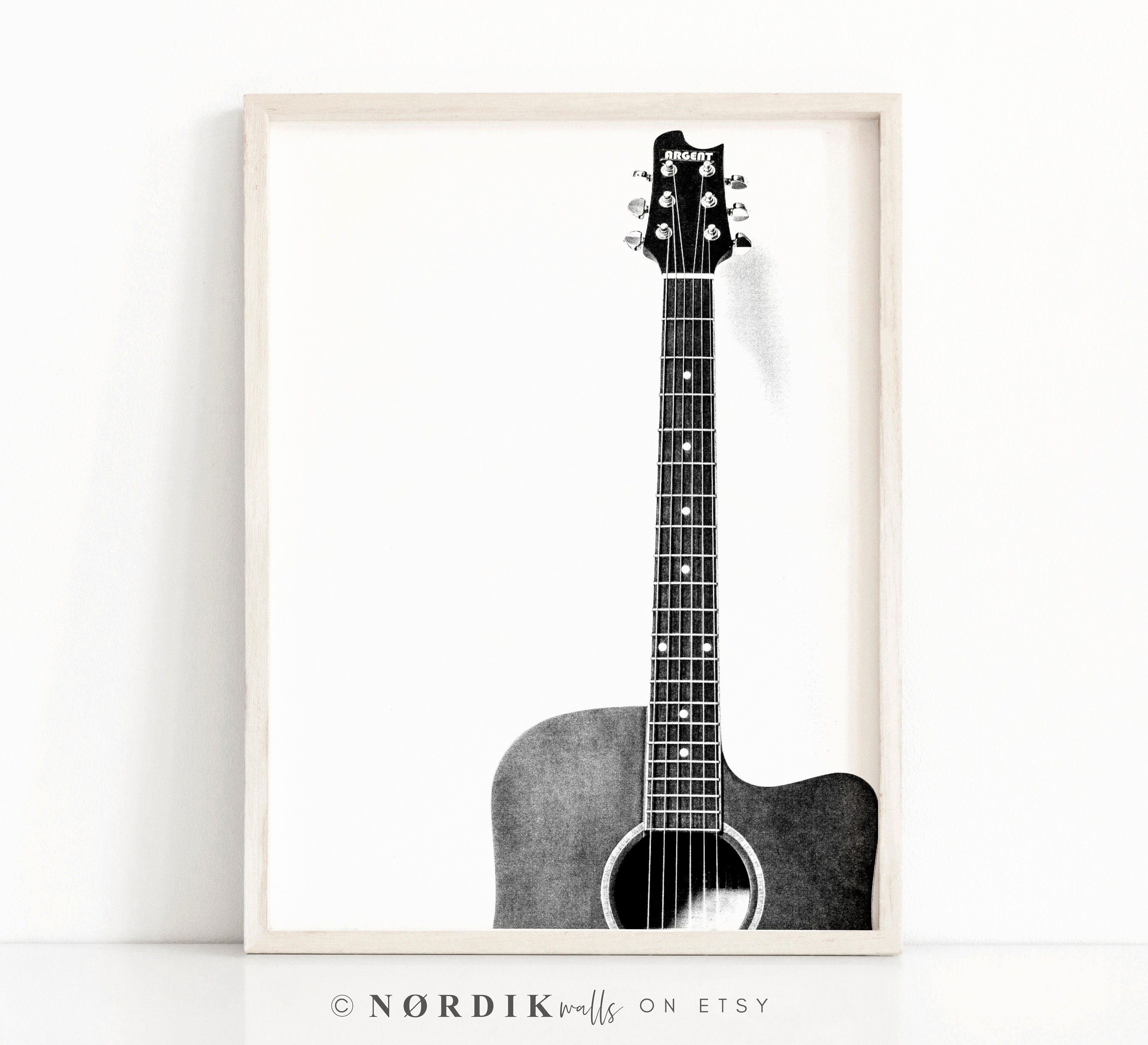 Guitar print/ Vintage guitar print/ Printable photo/ | Etsy