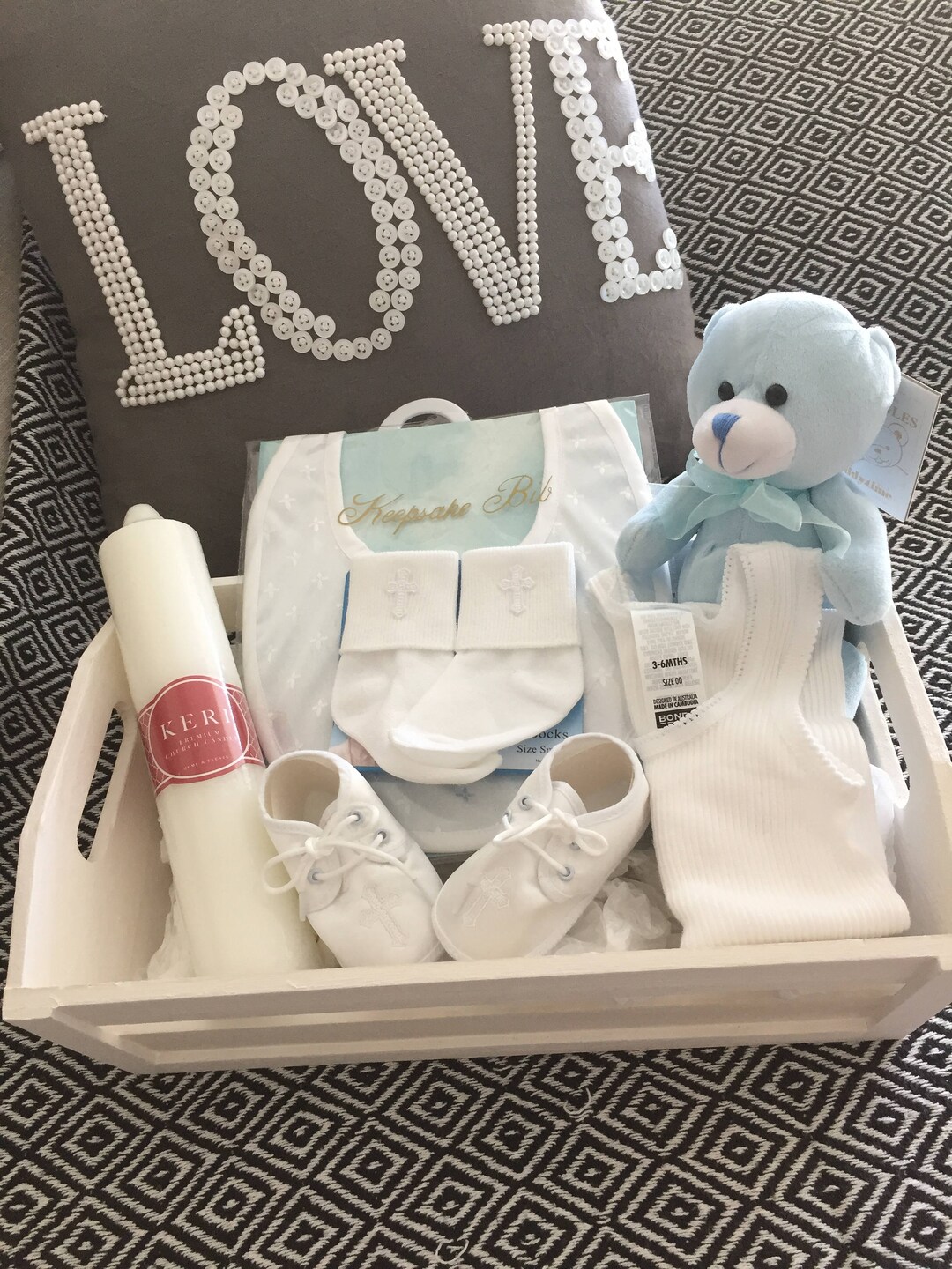 Baby Boy Christening Hamper Etsy