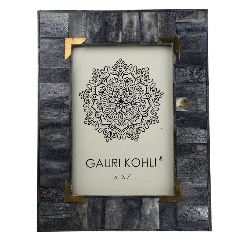 Twin Pack GAURI KOHLI Belvedere Gray Herringbone Picture Frames