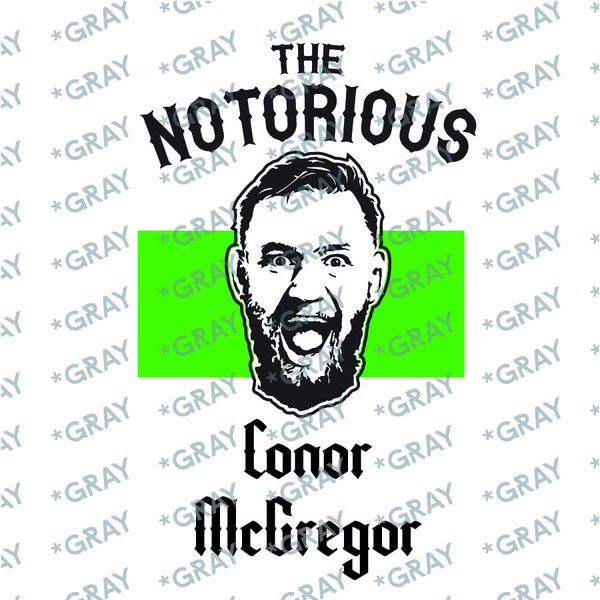 Conor McGregor SVG, UFC, Dublin, Ireland, Champion, The Notorious, Beast, Tattoo, Ape, GOAT, dxf,  Silhouette
