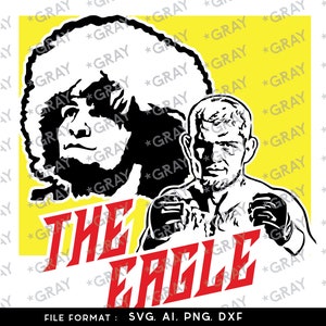 Khabib Nurmagomedov Russland der Adler Leichtgewichts Champion Dagestan Judo SVG, UFC, , dxf, Silhouette MMA