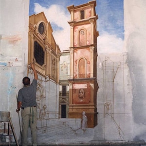 Custom painting Made to order Unique wall Painting Fresco Painted on Canvas Stretched on wooden frame - HANDPAINTED IN EUROPE