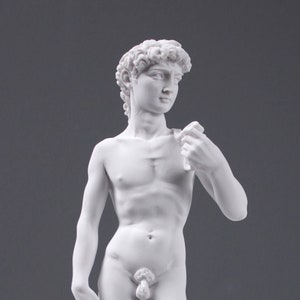 Michelangelo David Statue - Marble Sculpture Replica - Handmade in Europe 27.5 cm / 10.8&quot; Home Decor - Perfect Gift Idea - The Ancient Home