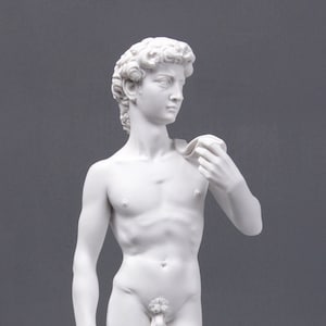 Statue of David Reproduction of the Famous Michelangelo David Sculpture - Made by Marble - Made in Europe - 37 cm / 14.5&quot; - The Ancient Home