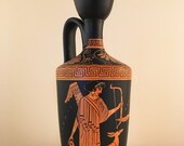 Ancient Greek Vase Replica - Red-Figure Lekythos with Artemis and Apollo
