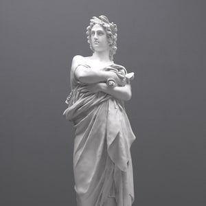 Statua romana di Virgilio il poeta degli imperatori - Scultura classica in marmo - Giardino esterno e interno (grande) 77 cm (30,3&quot;)