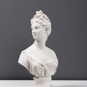 Diana Bust Sculpture - Goddess of Hunting - White (34 cm/ 13.4") - Handmade in Europe - Perfect Mom Gift - Home Decor - The Ancient Home