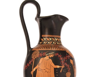 Ancient Greek Pottery Replica - Red-Figure Vase with Dionysus 31 cm / 12.2"