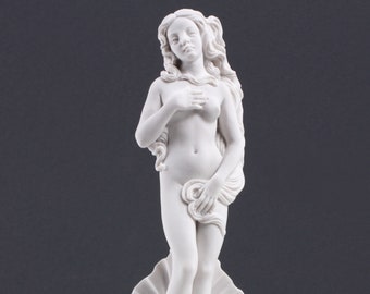 Geburt der Venus Skulptur - Kleine Statue aus Marmorgebundenen Statue - Made in Europe (17,5 cm / 6,9 inch)