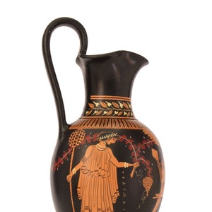 Ancient Greek Pottery Replica - Red-Figure Vase with Dionysus 31 cm / 12.2"
