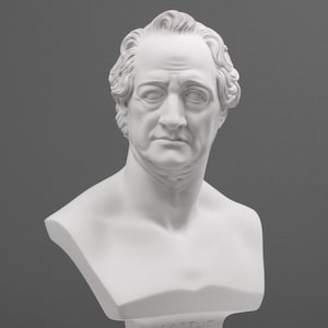 Marble Sculpture Goethe Bust Statue Antique Famous Writer 32cm / 12.6&quot;