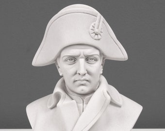 Napoleon Bonaparte Bust Marble Sculpture Small - Antique French Statue - Gift Ideas for Men (16cm / 6.2inch) - Home Decor - The Ancient Home